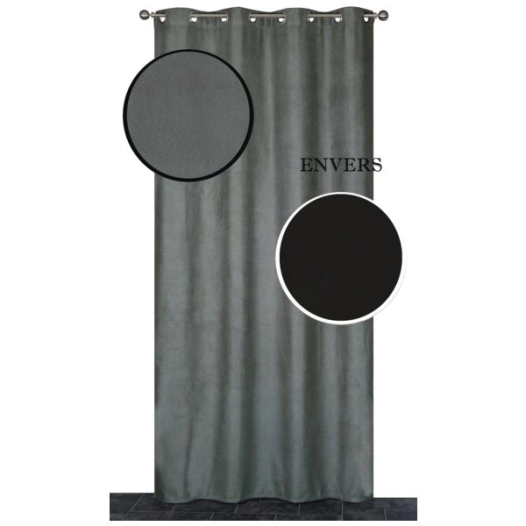Rideau Isolant Thermique 140 x 240 cm gris anthracite