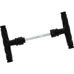 Paire De Boutons Torsade Aluminium Laque Noir