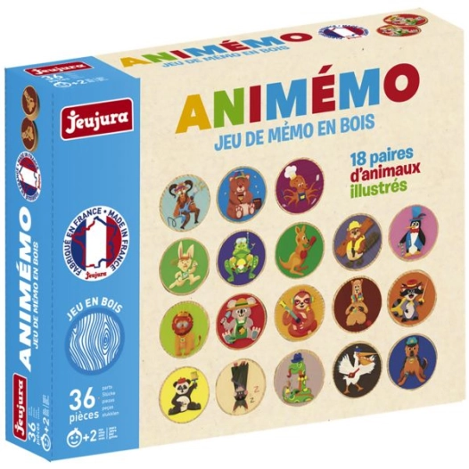 Jeu De Mémo Animéo En Bois