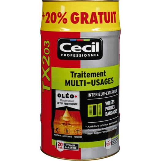 Traitement Des Bois Extérieurs Tx203 25l + 20% Gratuits