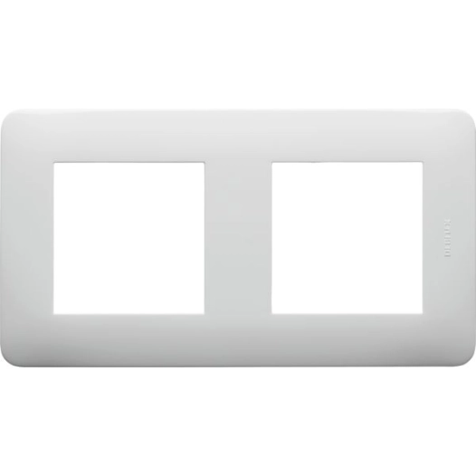 Casual Plaque Double Blanc Brillant
