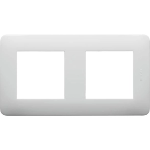 Casual Plaque Double Blanc Brillant