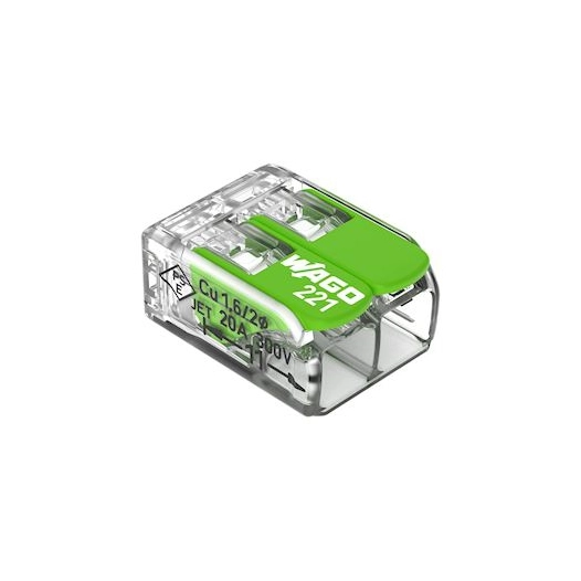 borne wago 221 green 5x4mm²