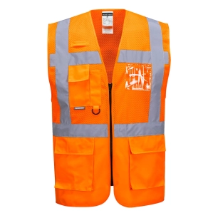 Gilet exécutive maille Madrid couleur : Orange taille L - PORTWEST