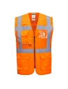 Gilet exécutive maille Madrid couleur : Orange taille L - PORTWEST