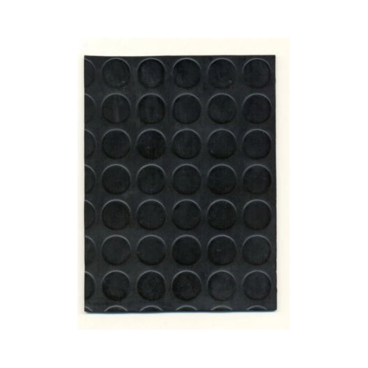 Tapis Caoutchouc Pastille noir 120cm vendu au mêtre linéaire - BTB TAPIS BENOIT