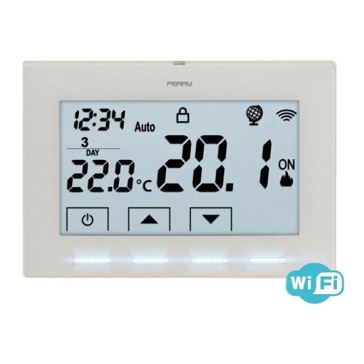 Chronothermostat Wifi À 230v Blanc 1tx Cr029wifi Perry. - Perry