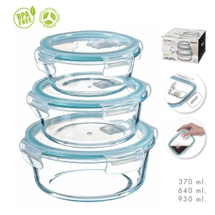 3 Boîtes À Lunch En Verre Borosilicaté Rondes Kozina - Kozina