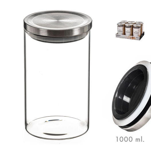 Pot En Verre Avec Couvercle En Métal De 1000ml Kozina - Kozina