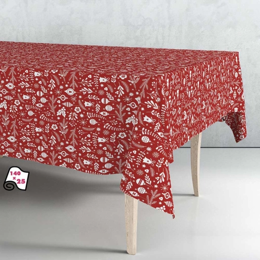 Rouleau De Nappe Fleurs Vertes 140cm X 25m Exma. - Exma