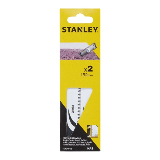 Pack 2 Lames De Scie Sabre 15.2cm Béton Et Béton Cellulaire Sta24082-Xj Stanley - Stanley