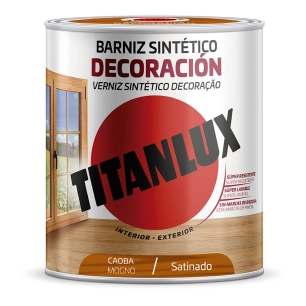 Vernis Synthétique Décoration Acajou Satiné 750ml Titanlux M11100434 - Titanlux