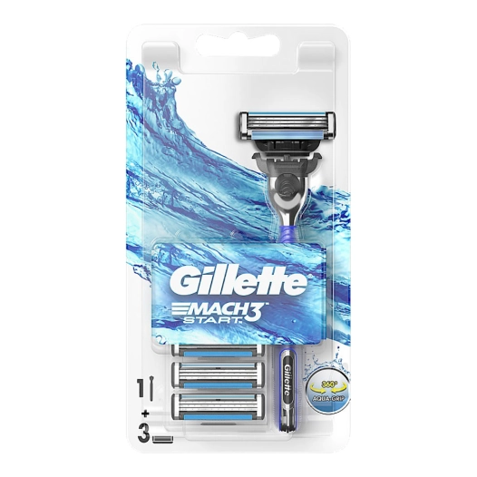 Rasoir Gillette Mach3 Start + 3 Remplacements - Gillette