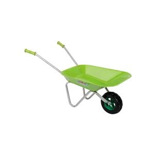 Brouette verte métallique pour enfant verte