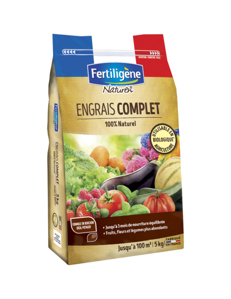 Engrais Complet Naturen 5kg Nutrition équilibrée pour toutes plantes - Fertiligène