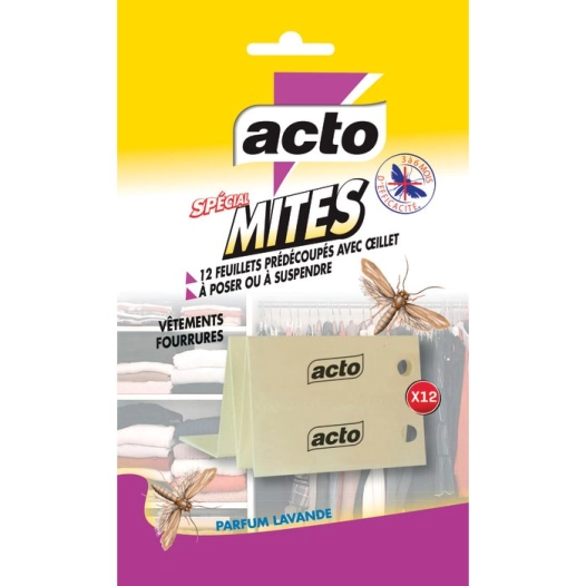 feuillets mites textiles