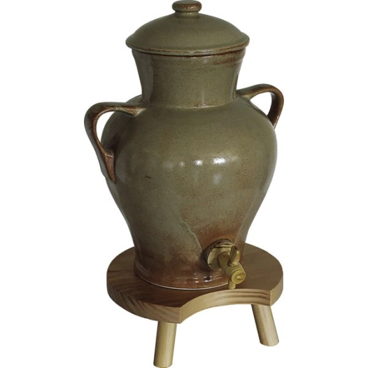 Vinaigrier campagnard 2.5 litres avec socle bois - LE PRATIQUE