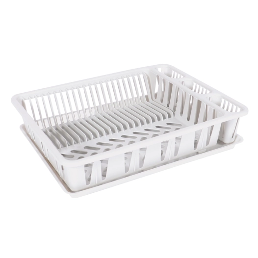 10 Egouttoir à Vaisselle 21 Assiettes Blanc - EDA