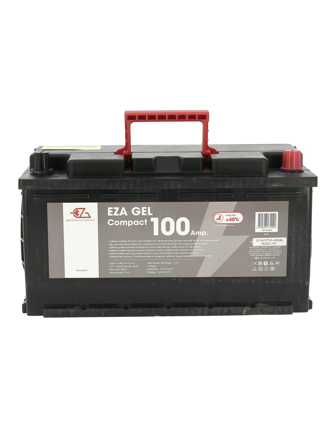 Batterie auxiliaire EZA BATTERY 100Ah - Roady