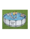 Piscine hors sol STEEL PRO MAX Ø 457 x 122 cm, filtre a cartouche, bache - BESTWAY