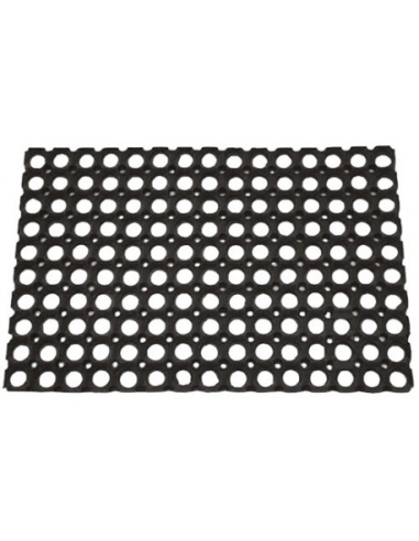 Tapis Caillebotis caoutchouc noir 40x60cm - LUANCE