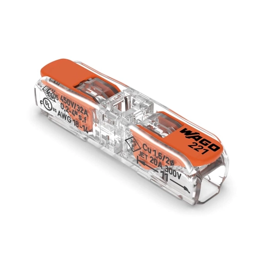 connecteur d'épissure en ligne avec leviers 0,2 - 4 mm² - pour tous types de conducteurs