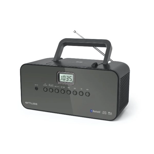 Sans K7 - Tuner numérique FM/PO - Bluetooth - Entrée auxiliaire - Noir - MUSE