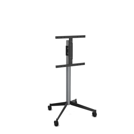 Pied TV Mobile ou Fixe pour écrans de 30’’ à 55’’ - KANA 1200L - Pieds noirs / Colonne gris fonte - ERARD