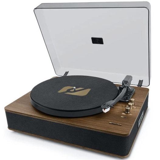 Platine vinyle 3 vitesses 33/45/78 tours- Fonction Bluetooth- Encodage direct via USB - Noir et Bois - MUSE