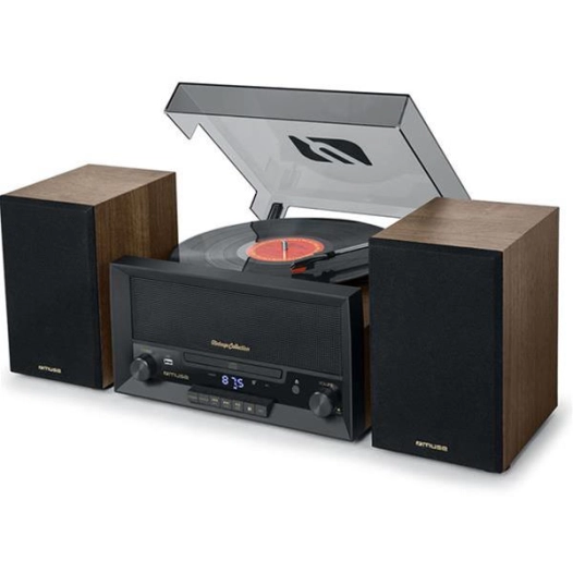 Lecteur CD/CD-R/CD-RW - Fonction Bluetooth - Tuner PLL FM - Lecture vinyle 33/45/78 tours - Encodage direct via USB - Bo - MUSE