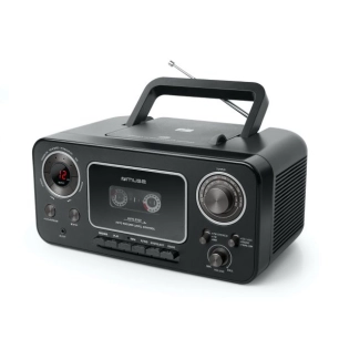 Simple K7 enregistreur - Tuner analogique FM/AM - CD - Micro intégré - Aux in - Noir - MUSE