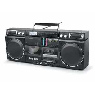 Simple K7 enregistreur - Tuner FM - CD - Bluetooth - Mic In x2 - Aux in - USB - MicroSD - Vu-mètres - Noir - MUSE