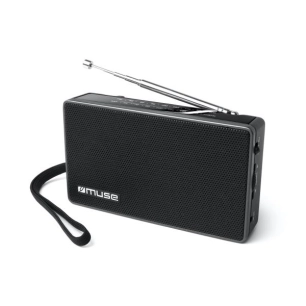 FM/MW - Analogique - Piles/Secteur - Prise casque - Dragonne - Noir - MUSE