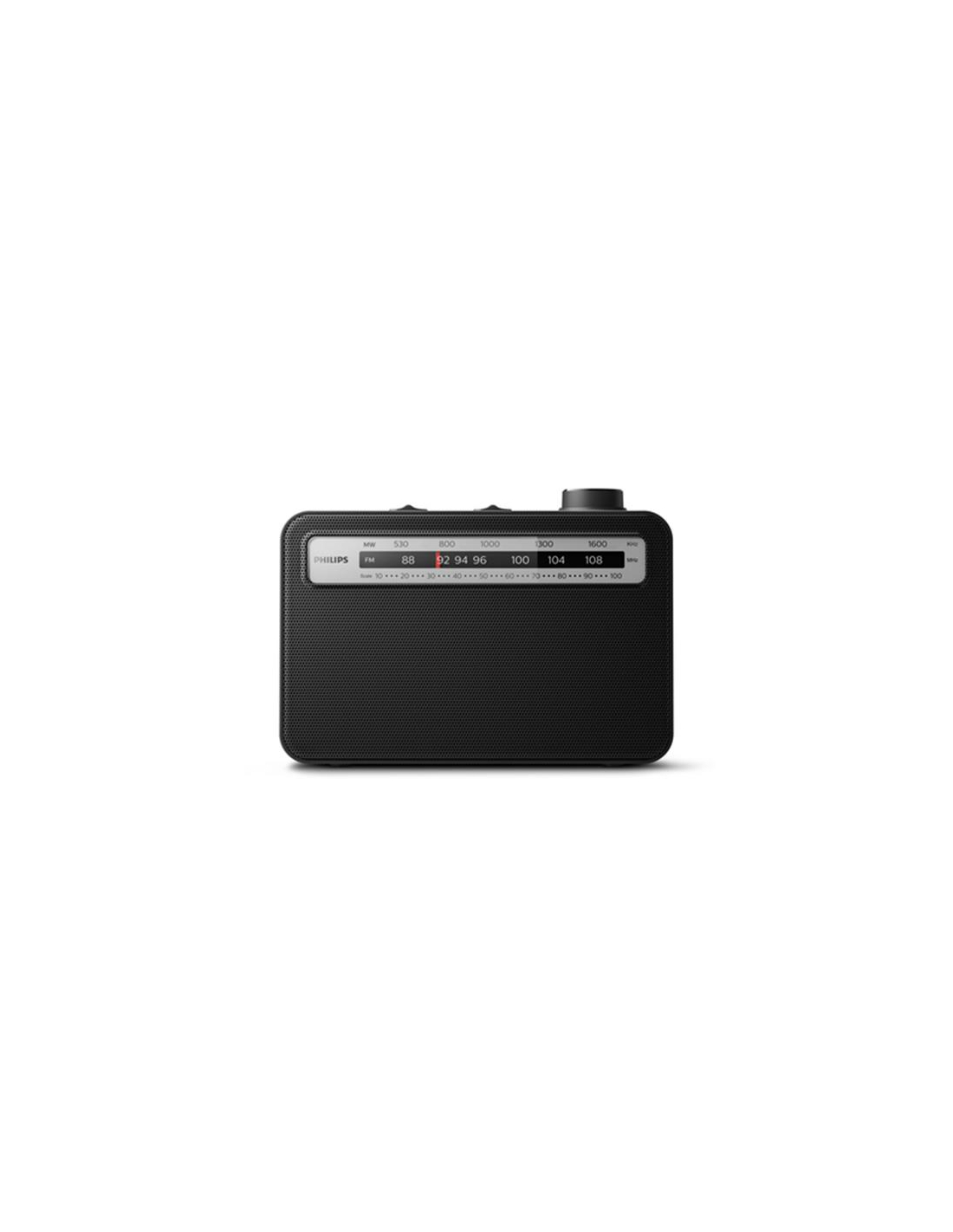 Radio portable FM/MW - Tuner analogique - 0,3 W - Prise casque - Piles /  Secteur - Noir - PHILIPS