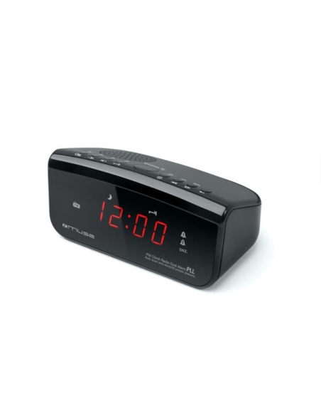 Double alarme - LED rouge - Tuner numérique FM - Mémorisation des stations -Noir - MUSE