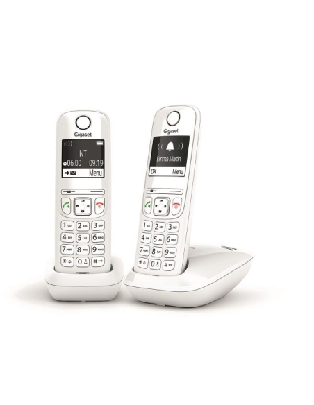 Sans fil - Ecran rétroéclairé blanc 2'' - Mains-libres son HSP- 100 contacts - + 1 combinés - Blanc - GIGASET