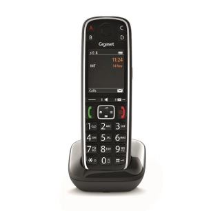 Sans fil - DECT - Mains libres - Larges touches - Fonction SOS - Bluetooth - Noir - GIGASET