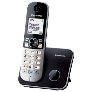 Sans fil - DECT - GAP - Mains libres - 100 mémoires - Mode ECO - Noir+silver - PANASONIC