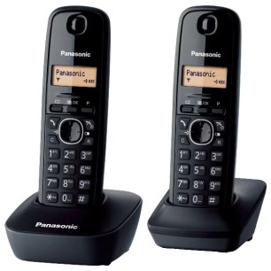 Téléphone d'intérieur numérique sans fil - Duo sans répondeur - Noir - PANASONIC