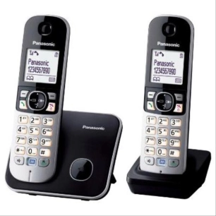 Sans fil - DECT - GAP - Mains libres - 100 mémoires - Mode ECO - Noir+silver + 1 combiné - PANASONIC