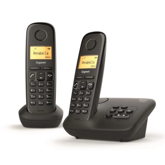 Sans fil-DECT-GAP-50 mémoires-Son HSP-ECO DECT-Répondeur 25 min-Noir + 1 combiné - GIGASET