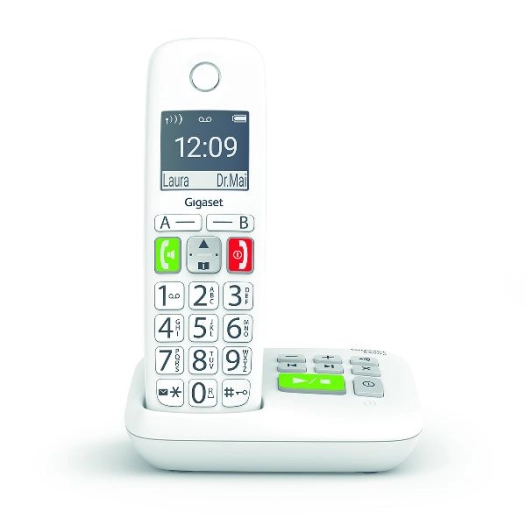 Téléphone sans fil DECT avec répondeur - Mains-libres - Grand écran - Larges touches - GIGASET