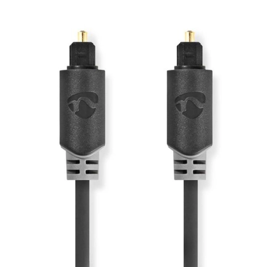 Câble audio optique TosLink Male TosLink Male 3.00 m Rond PVC Anthracite Boite avec Fenêtre - NEDIS