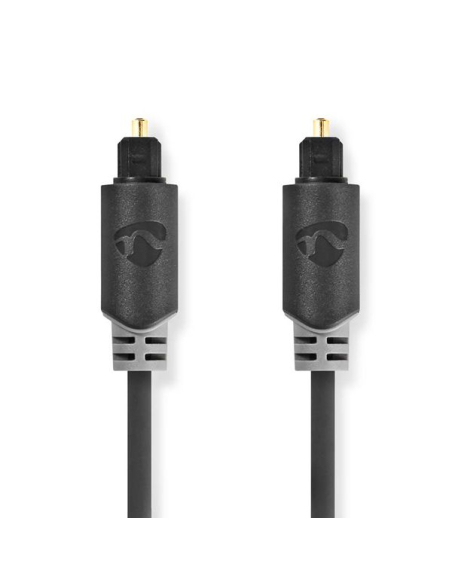 Câble audio optique TosLink Male TosLink Male 3.00 m Rond PVC Anthracite Boite avec Fenêtre - NEDIS
