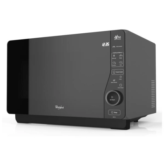 25 L 800 W - Electronique - ExtraSpace (sans plateau) - AutoCook 8 plats - Cavité peinte - Noir - WHIRLPOOL