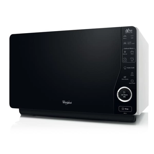 25 L 800 W - Gril Quartz - Electronique - ExtraSpace (sans plateau) - AutoCook 9 plats - Cavité peinte - Silver - WHIRLPOOL