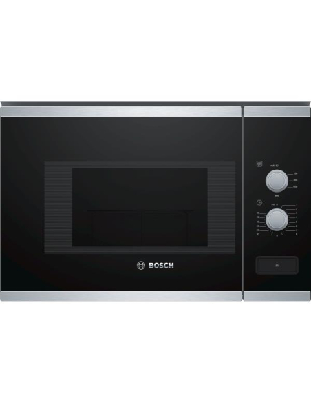 20 L 800 W-5 puissances-Minuterie 60 min-Cavité inox-H 38 cm-Tout intégrable-Inox - BOSCH