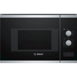 20 L 800 W-5 puissances-Minuterie 60 min-Cavité inox-H 38 cm-Tout intégrable-Inox - BOSCH