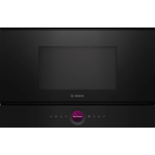 21 L 900 W-5 puissances-Electronique-TFT sensitif TouchControl-Anneau central-Cavité inox-H 38 cm-Tout intégrable-Noir - BOSCH