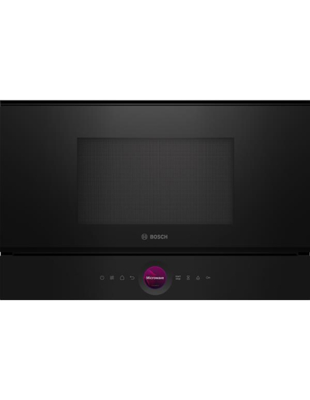 21 L 900 W-5 puissances-Electronique-TFT sensitif TouchControl-Anneau central-Cavité inox-H 38 cm-Tout intégrable-Noir - BOSCH